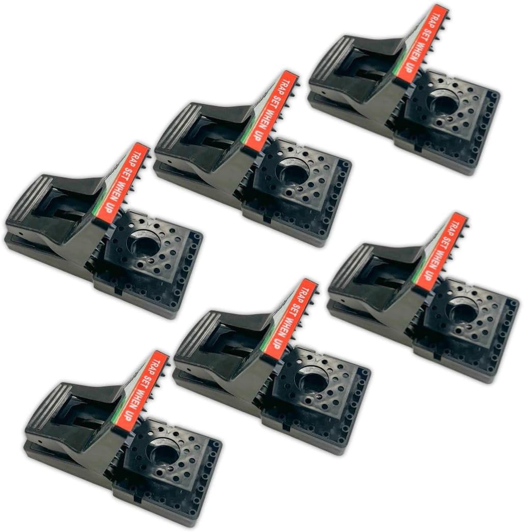 6 Pack JT Eaton Rat Traps - Use Solid or Liquid Bait