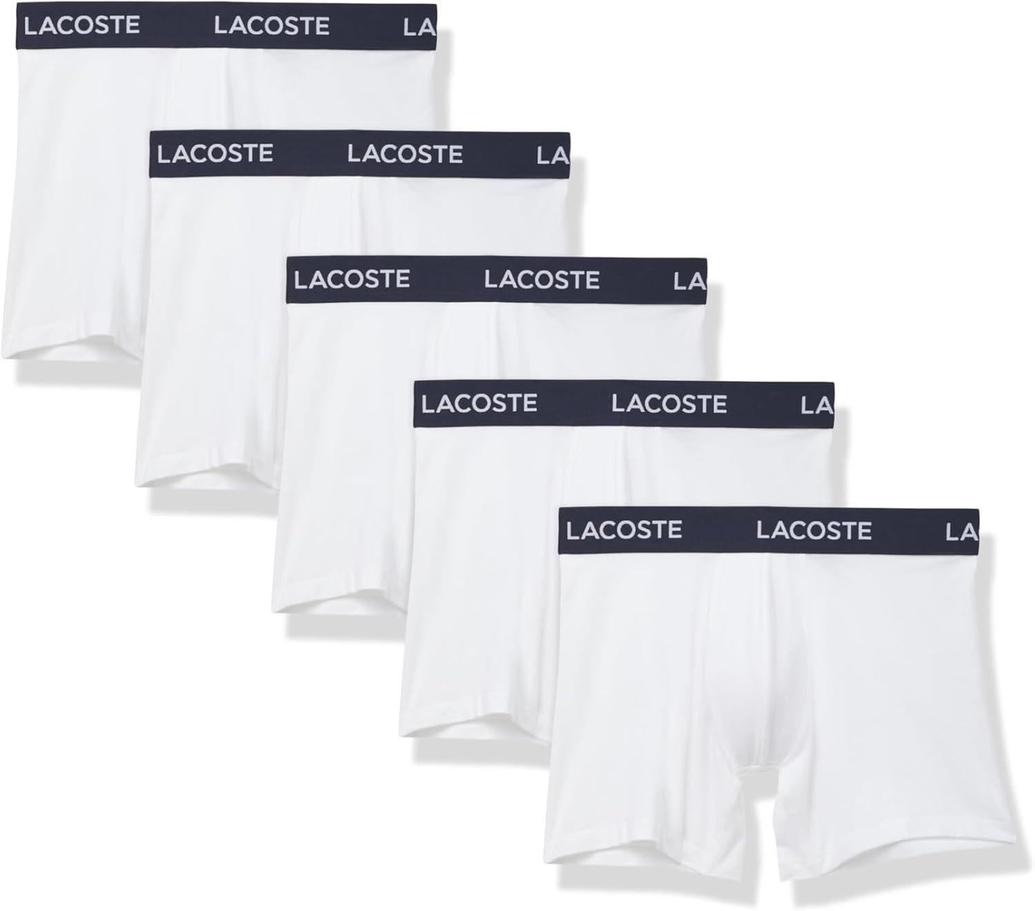 Lacoste Men's Cotton Stretch Essentials Boxer Briefs, 5-Pack Review