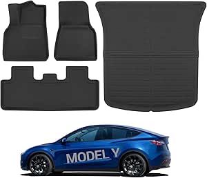 Motrobe Tesla Model Y Floor Mats 3D Cargo Liners for 2020-2024
