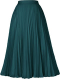 GRACE KARIN High Elastic Waist Pleated Chiffon Midi Skirt (Style PTH2)