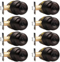 Probrico Door Knobs Interior Oil Rubbed Bronze Finish - 8 Pack Privacy
