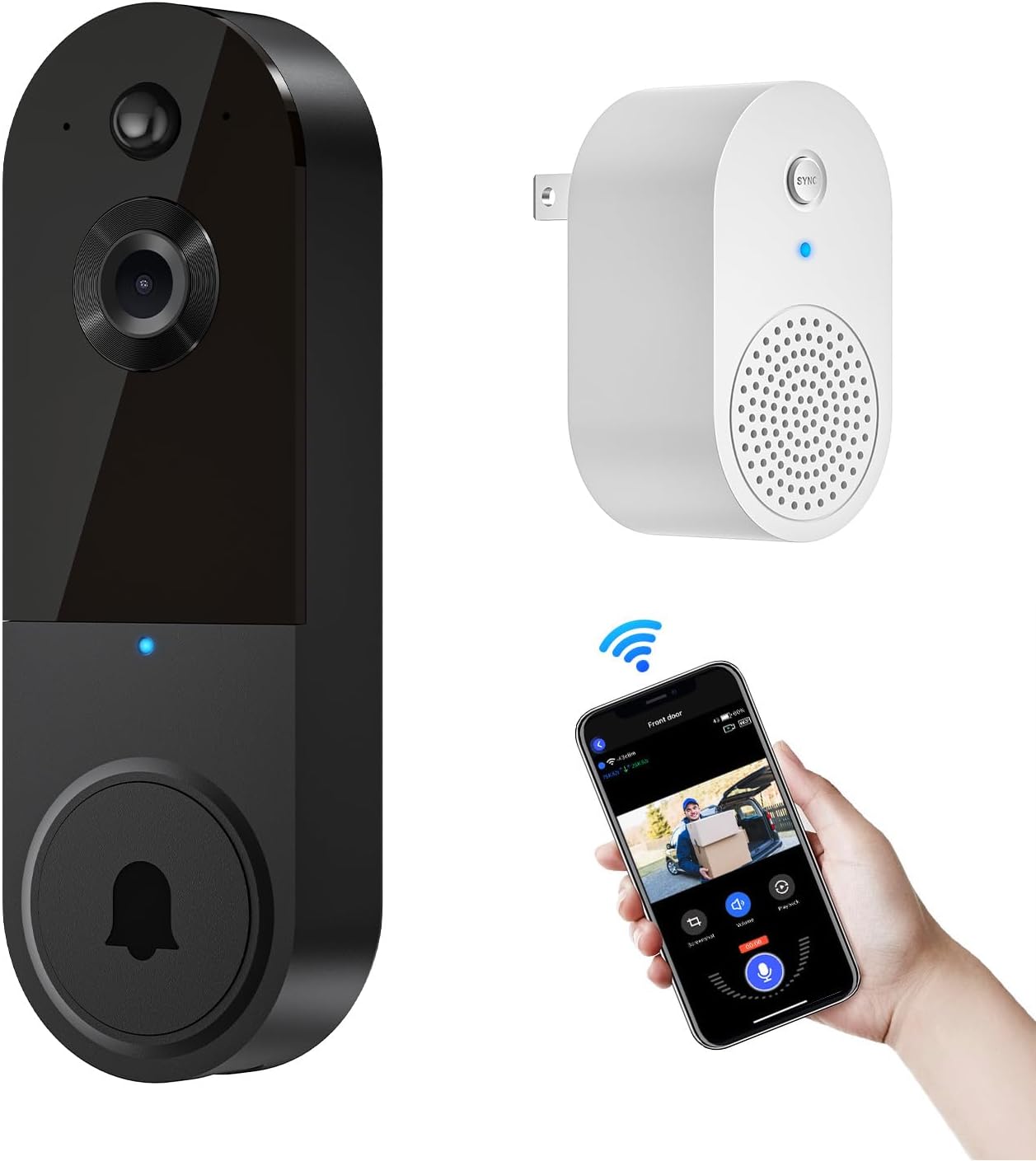 Smart Wireless Doorbell | Night Vision | AI Detection