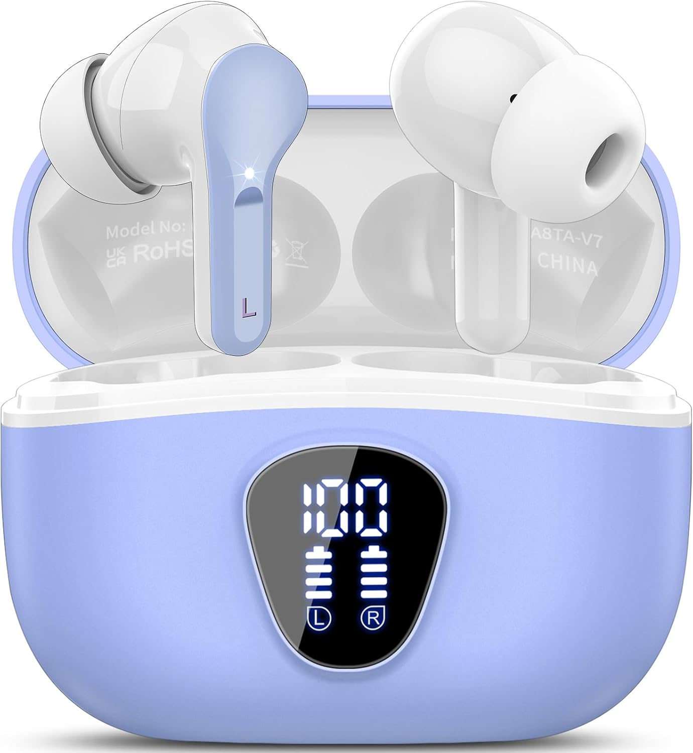 Wireless Earbuds with Bluetooth 5.4 and Noise Cancelling Mic