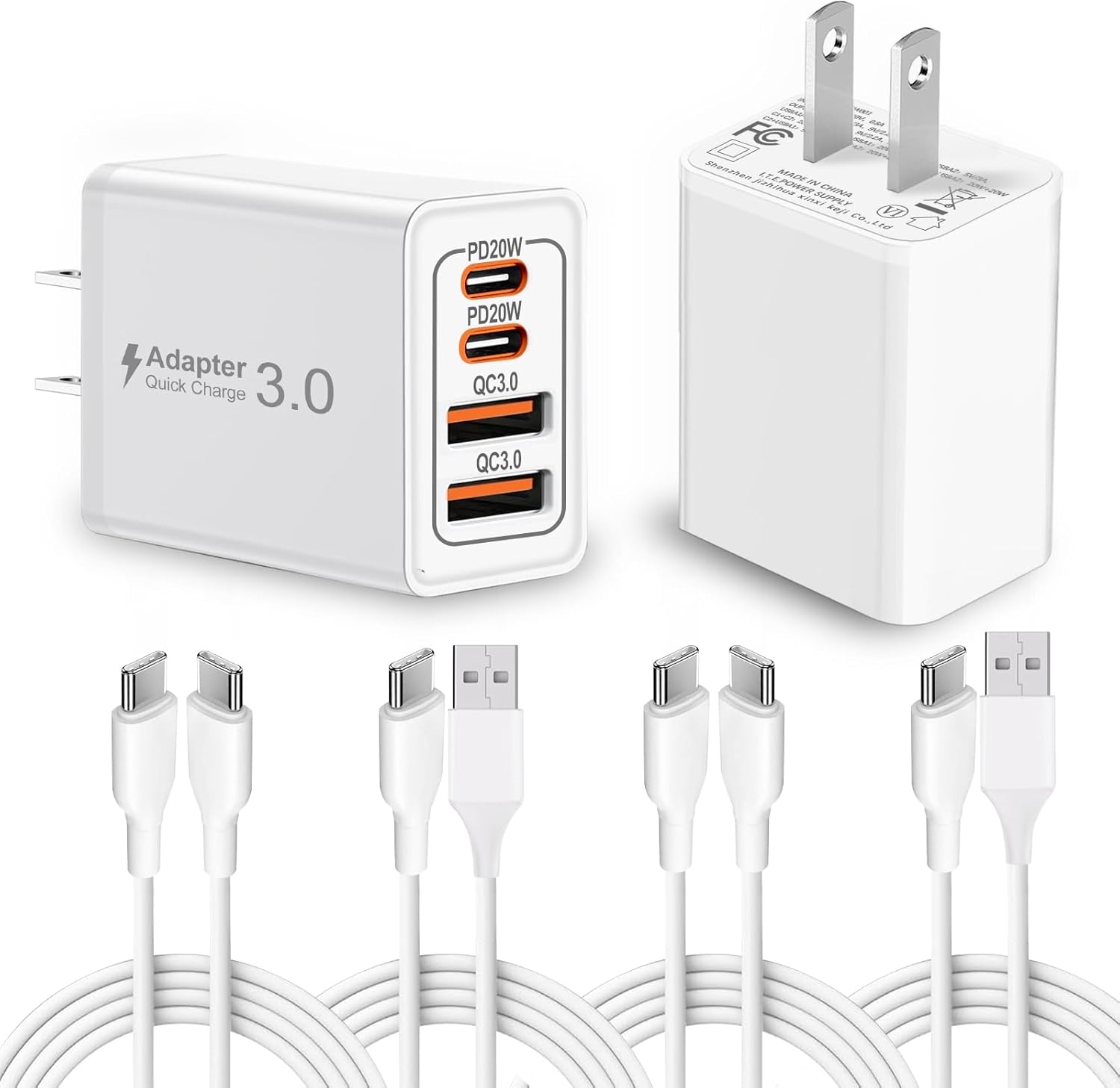 Famoby 4-Port 40W Fast Charger Kit