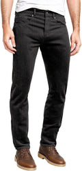 ETHANOL Men's Slim Stretchy Corduroy Pant - Casual Zip Fly