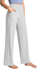 Women's High Waist Wide Leg Yoga Pants with Pockets - Flattering Fit