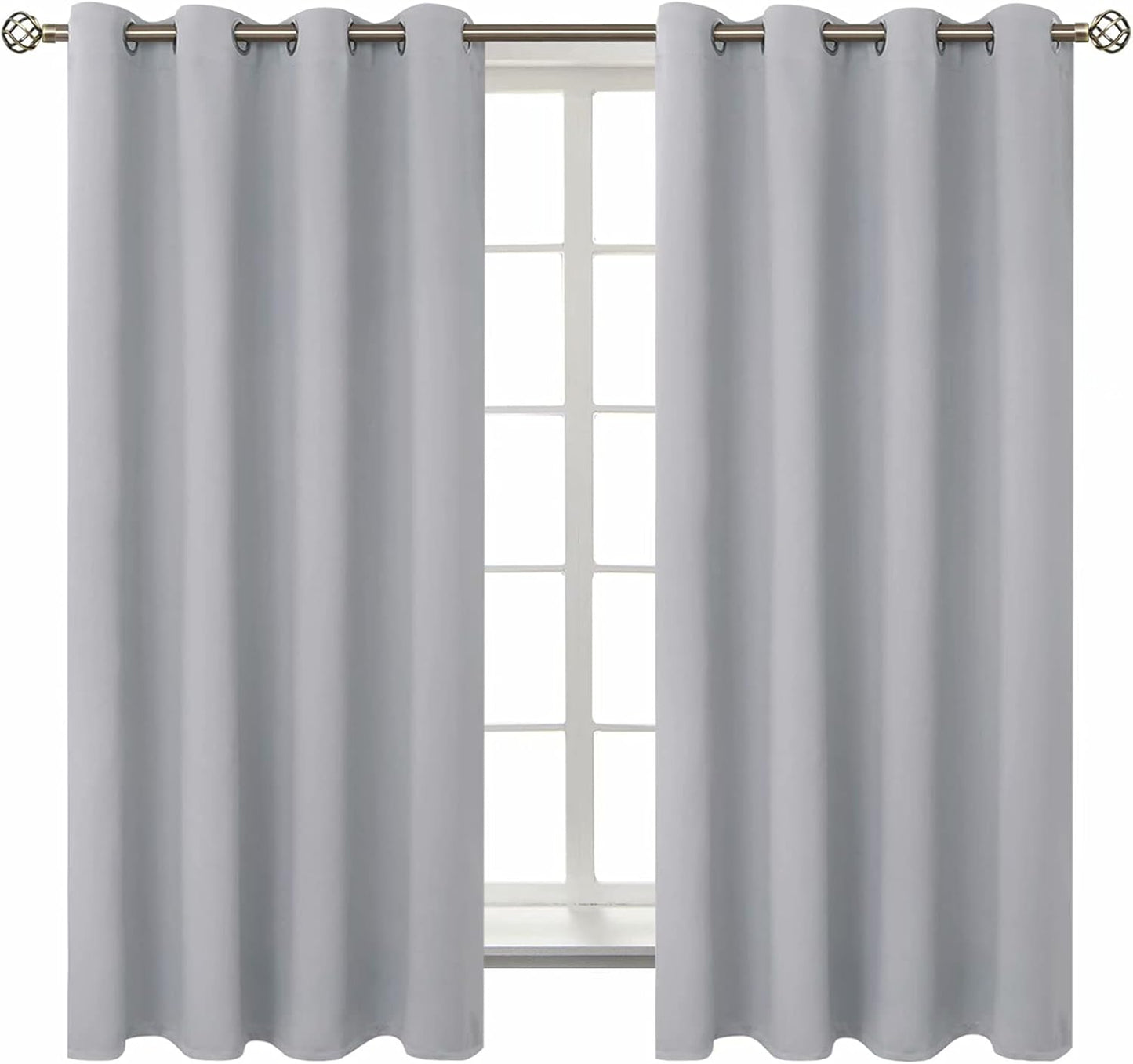 BGment Room Darkening Curtains for Bedroom - 63 Inch Panels