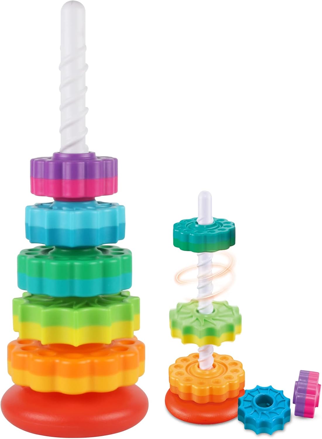 Rainbow Ring Stacker - Early Learning Sensory Toy