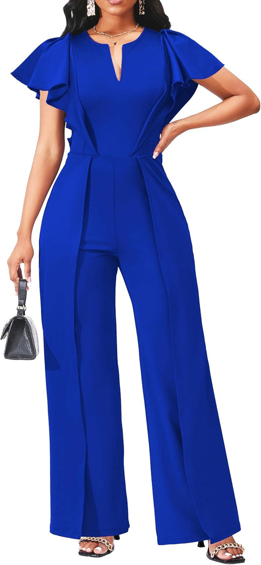 Elegant Long Straight Pants Jumpsuit for Women by sexycherry