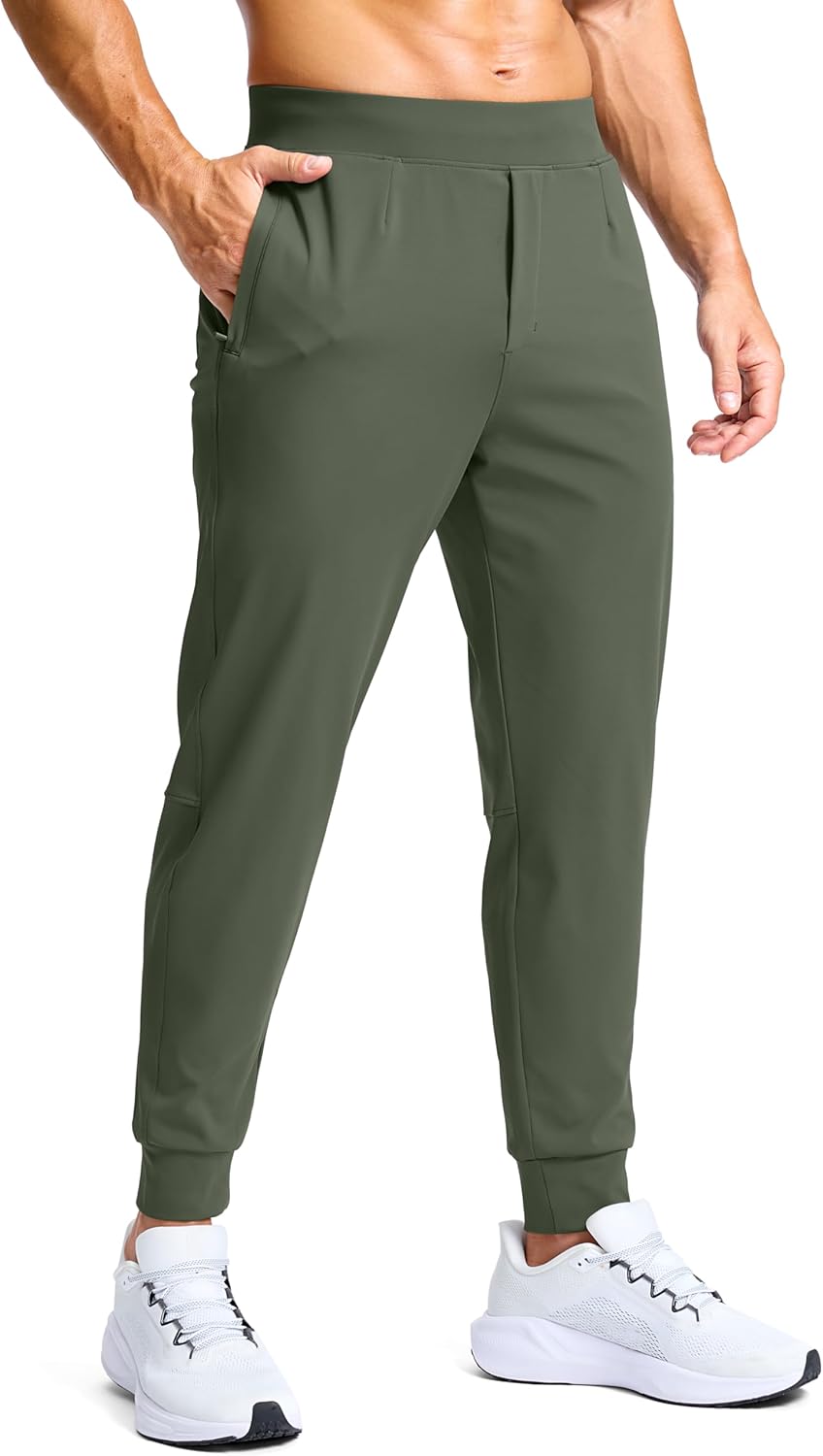 G Gradual Men's Golf Joggers with Zipper Pockets for Comfort