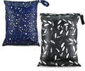 Wet Dry Bag 2 Pack for Diapers and Swimwear - Waterproof Organizer