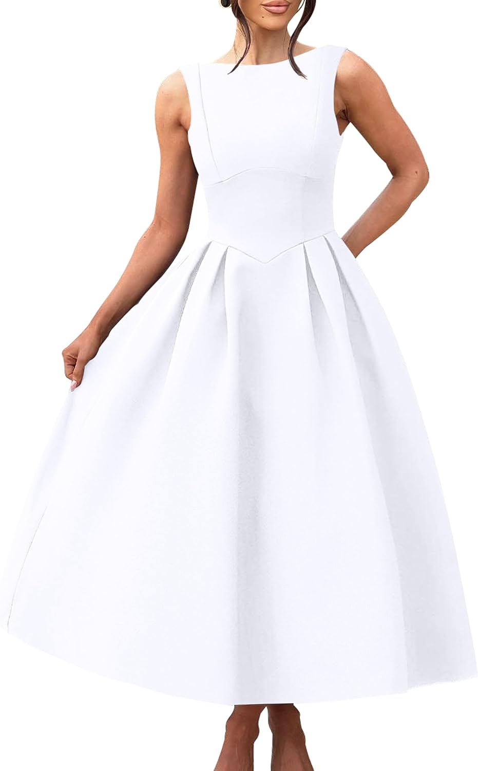 Elegant Sleeveless Backless A Line Evening Party Long Dress
