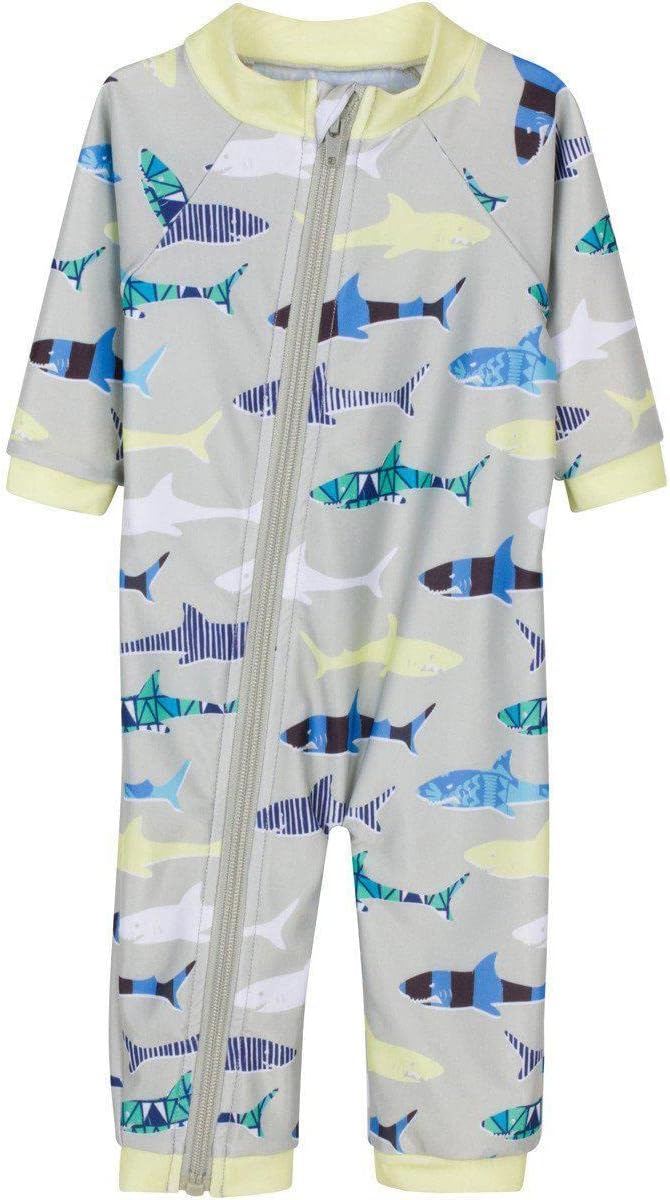 SwimZip Boys' Long-Sleeve UPF 50+ Swimsuit for Sun Safety