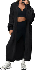 Women's Oversized Long Cardigan Duster Sweater Coatigan - Acrylic