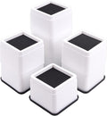 Bed Risers 3 in Heavy Duty Stackable Set of 8 - Extra Storage Boost