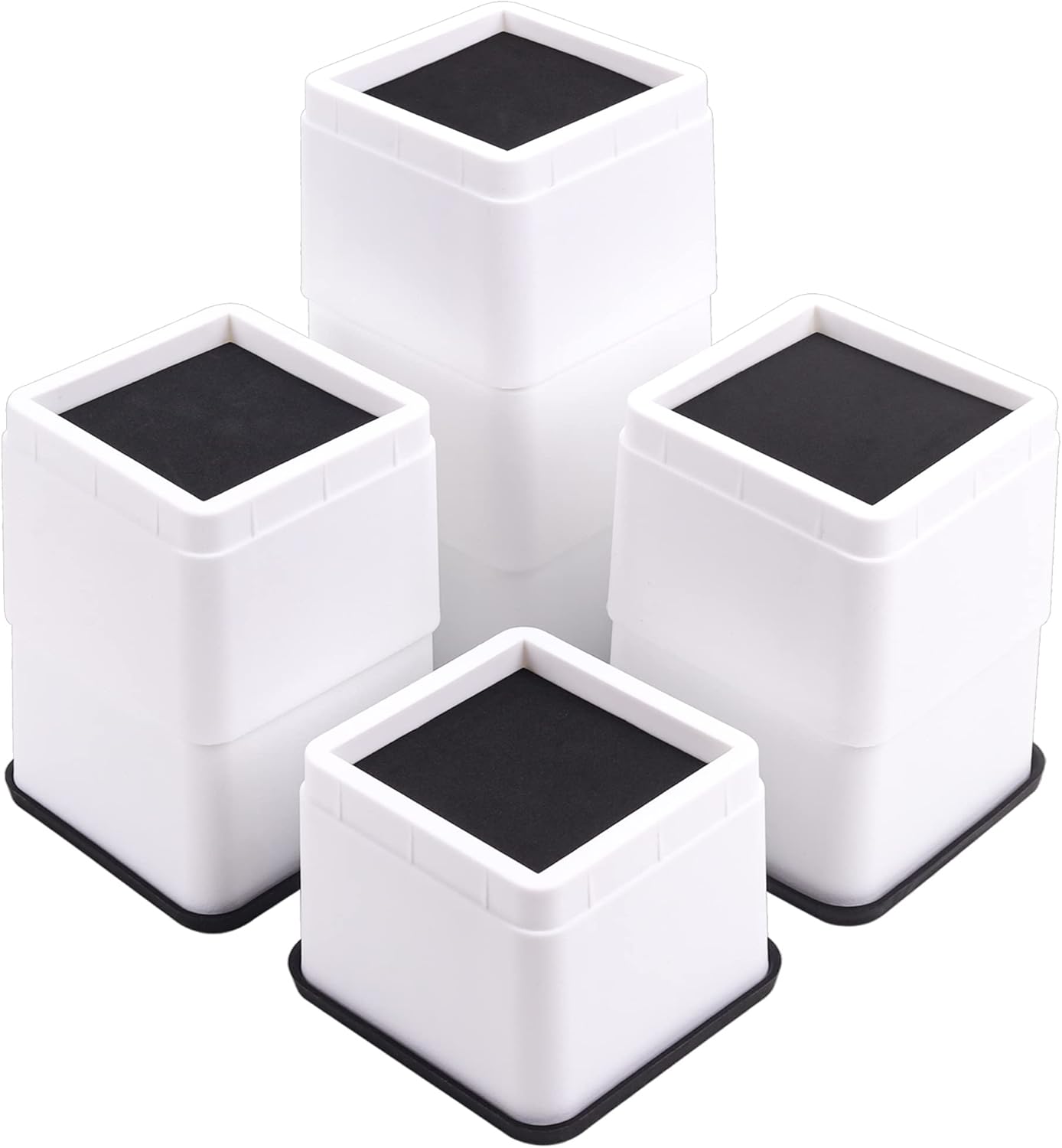 BTSD-home Bed Risers for Sofas, Tables, and Chairs - Set of 8