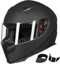 ILM Full Face Motorcycle Helmet with Winter Scarf & Visors