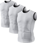 Men's 3-Pack Compression Baselayer Sleeveless Shirts - Performance Fit