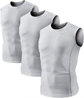Men's 3-Pack Athletic Compression Baselayer Sleeveless Shirts