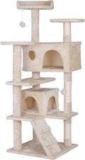 ZENY 55 inches Cat Tree with Plush Rooms for Kittens