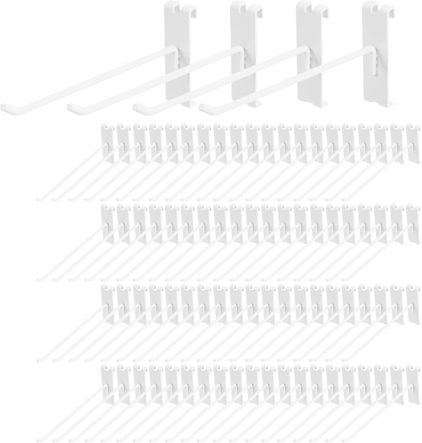 Polmart 10 Heavy Duty White Gridwall Panel Hooks Pack of 84