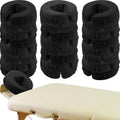 24 Pcs Face Cradle Covers for Massage Table - Reusable Black Set