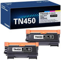TN450 Compatible TN-450 Black Toner Cartridge 2 Pack - High Yield