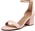DREAM PAIRS Womens Low-Chunk Low Heel Pump Sandal (Style 2DKW)