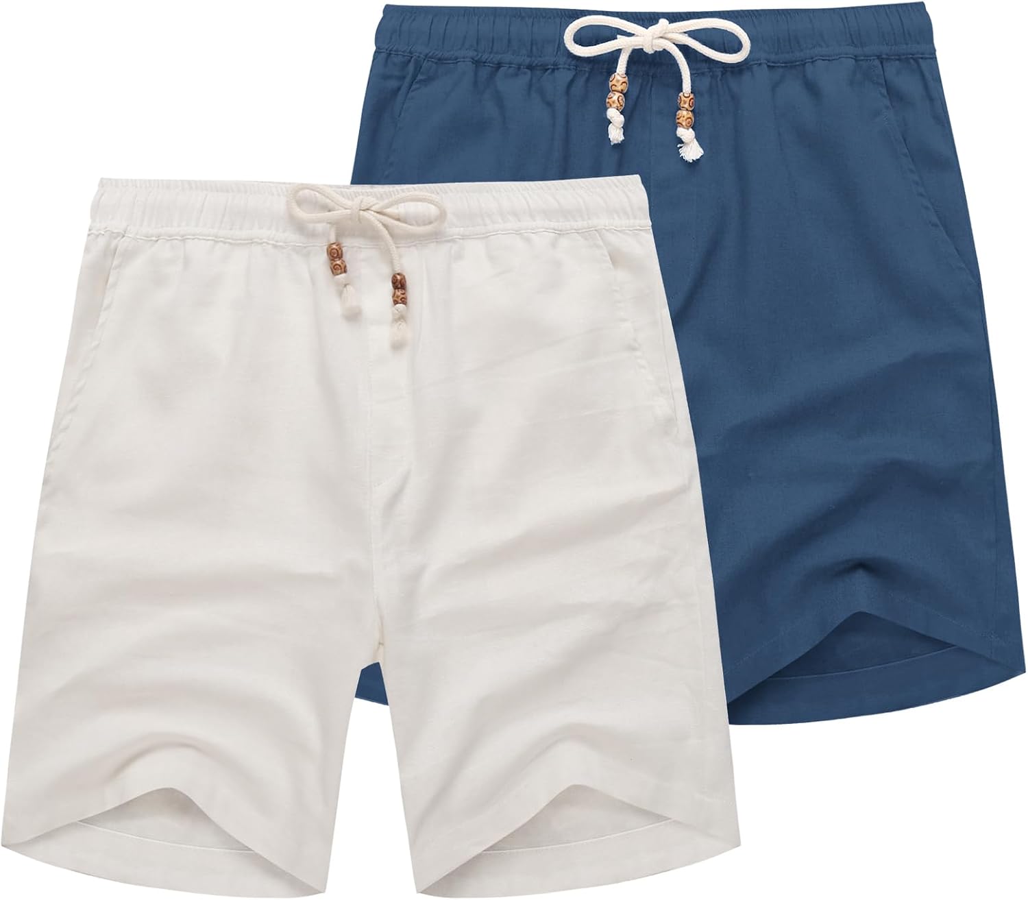 COOFANDY Men's Linen Shorts for Casual Summer Beach Wear