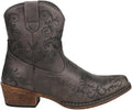 Womens Short Stuff Snip Toe Ankle Boots - Grey Faux Leather
