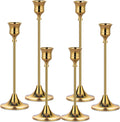 Metal Candle Holders for Candlesticks Taper Holders Set - Elegant Gold