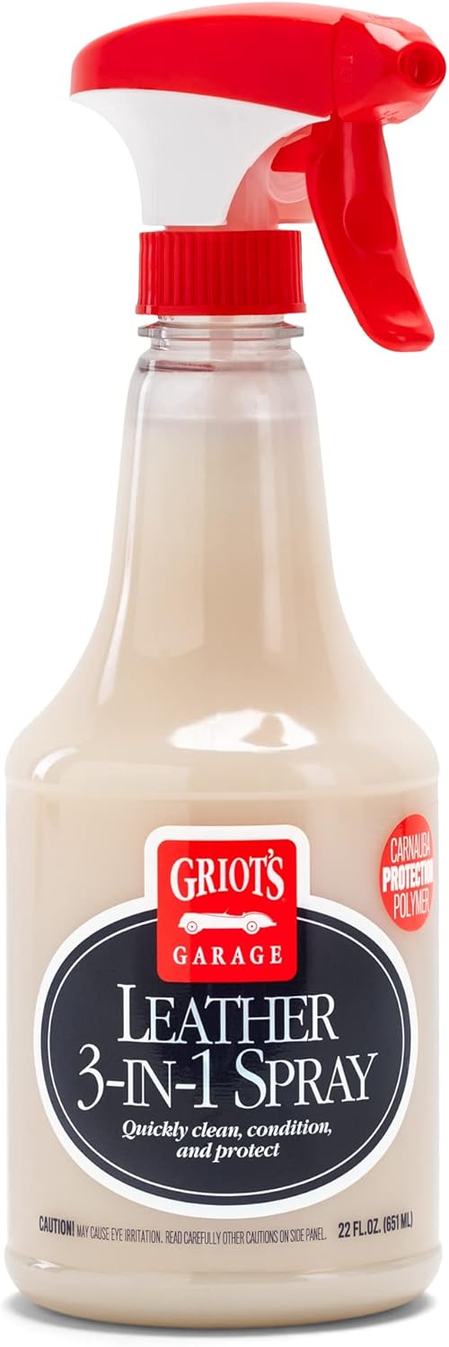 Griot's Garage Leather 3-In-1 Spray - 22oz Luxe Care