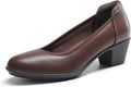 Low Chunky Heels for Women Comfortable Block Work Pumps - Dress Shoe