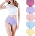 Women's High Waisted Cotton Briefs Underwear - Soft Full Briefs