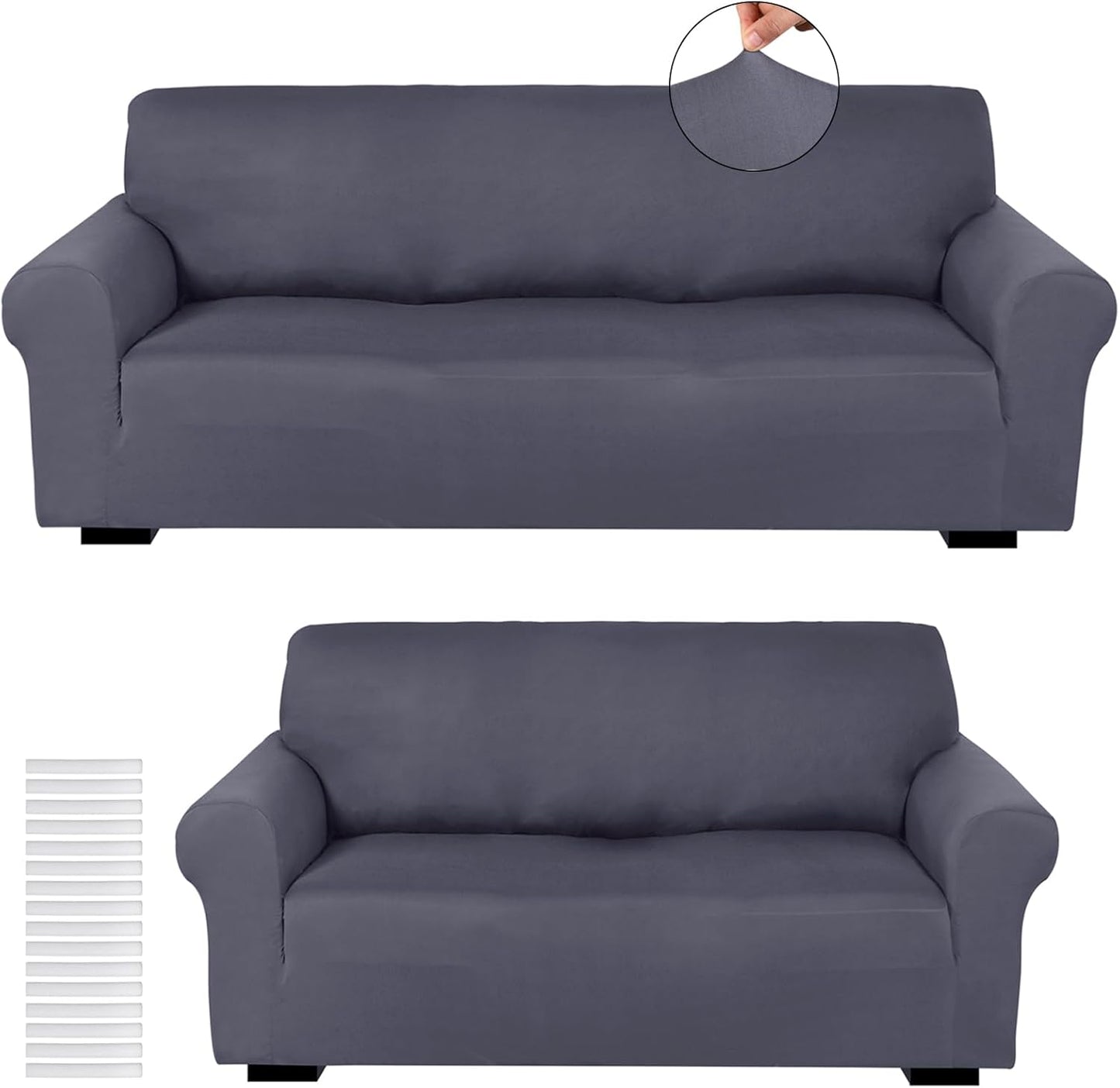Peryiter Loveseat Covers Slipcover Set for Couch Furniture