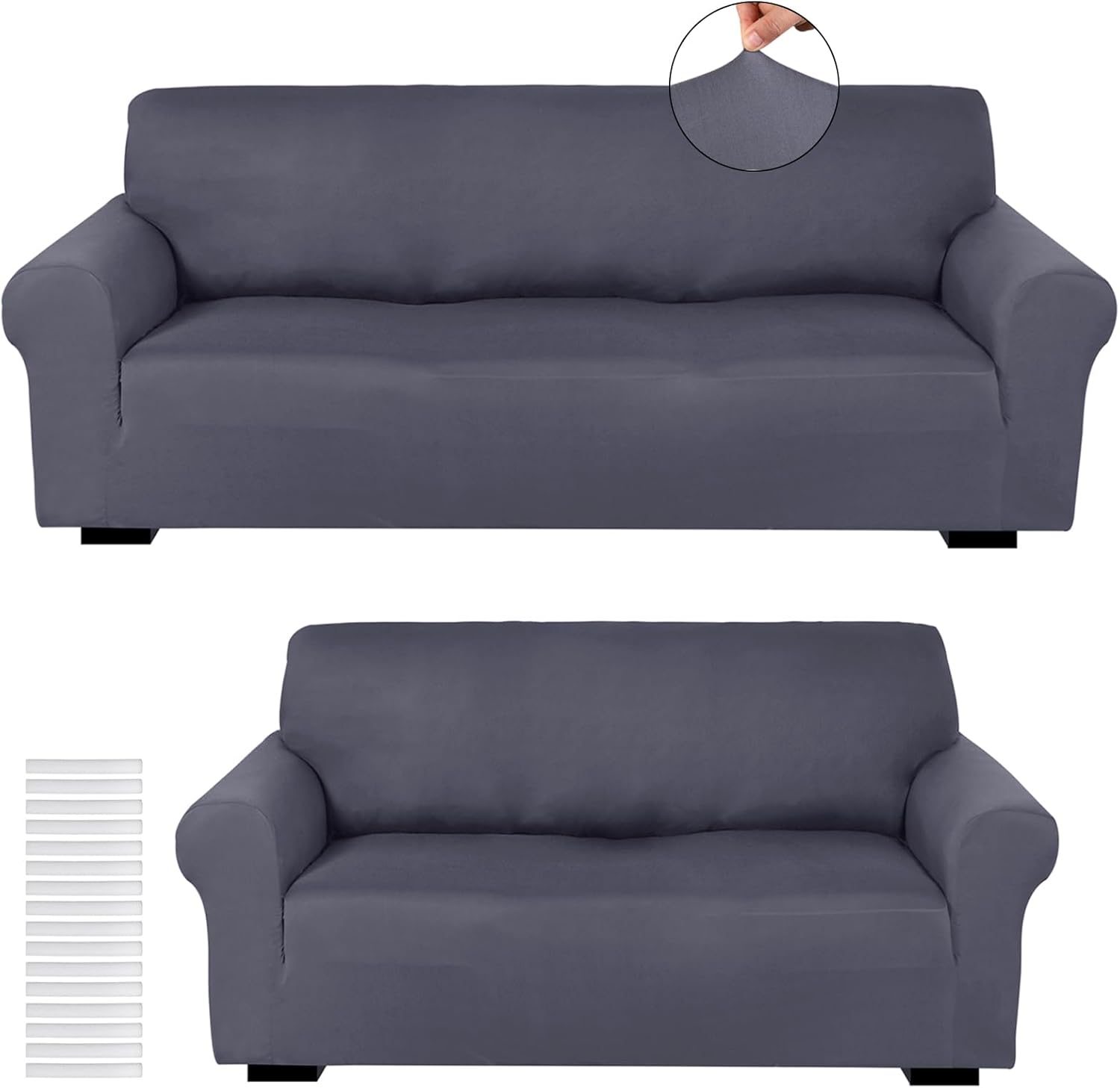Peryiter Loveseat Covers Slipcover Set for Couch Furniture