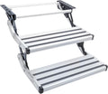 RV Steps 2-Step Manual Retractable RV Steps - Heavy Duty Foldable