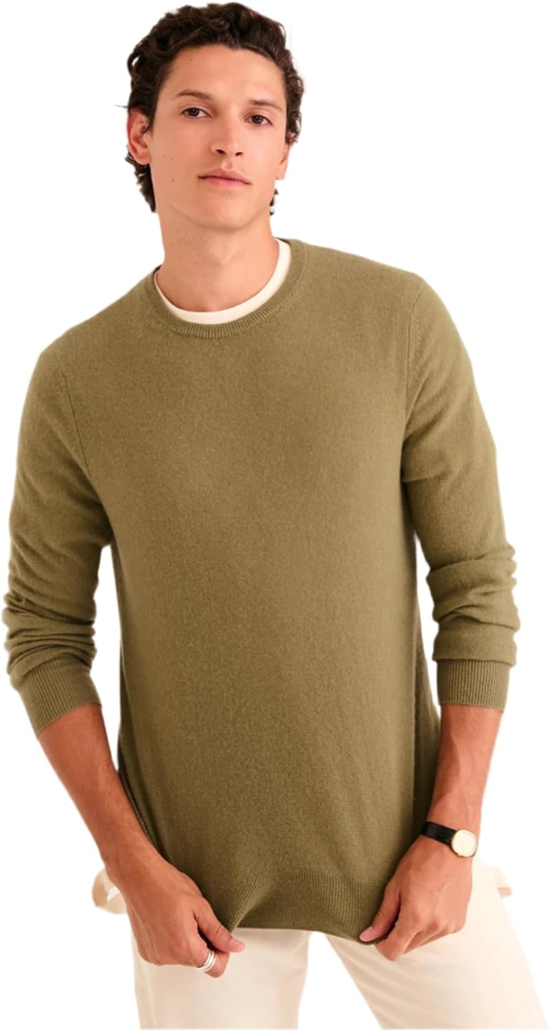 NAADAM Mens Cashmere Crewneck Sweater - Classic Wardrobe Staple