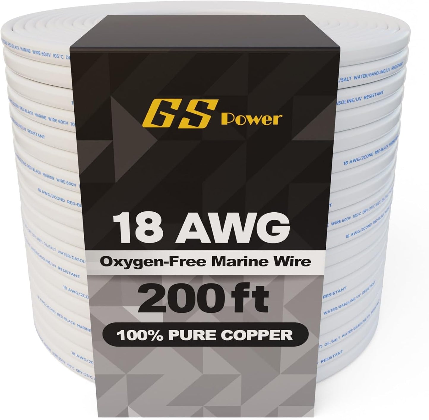 GS Power 200 Ft Duplex Marine Wire for Boat and RV Wiring