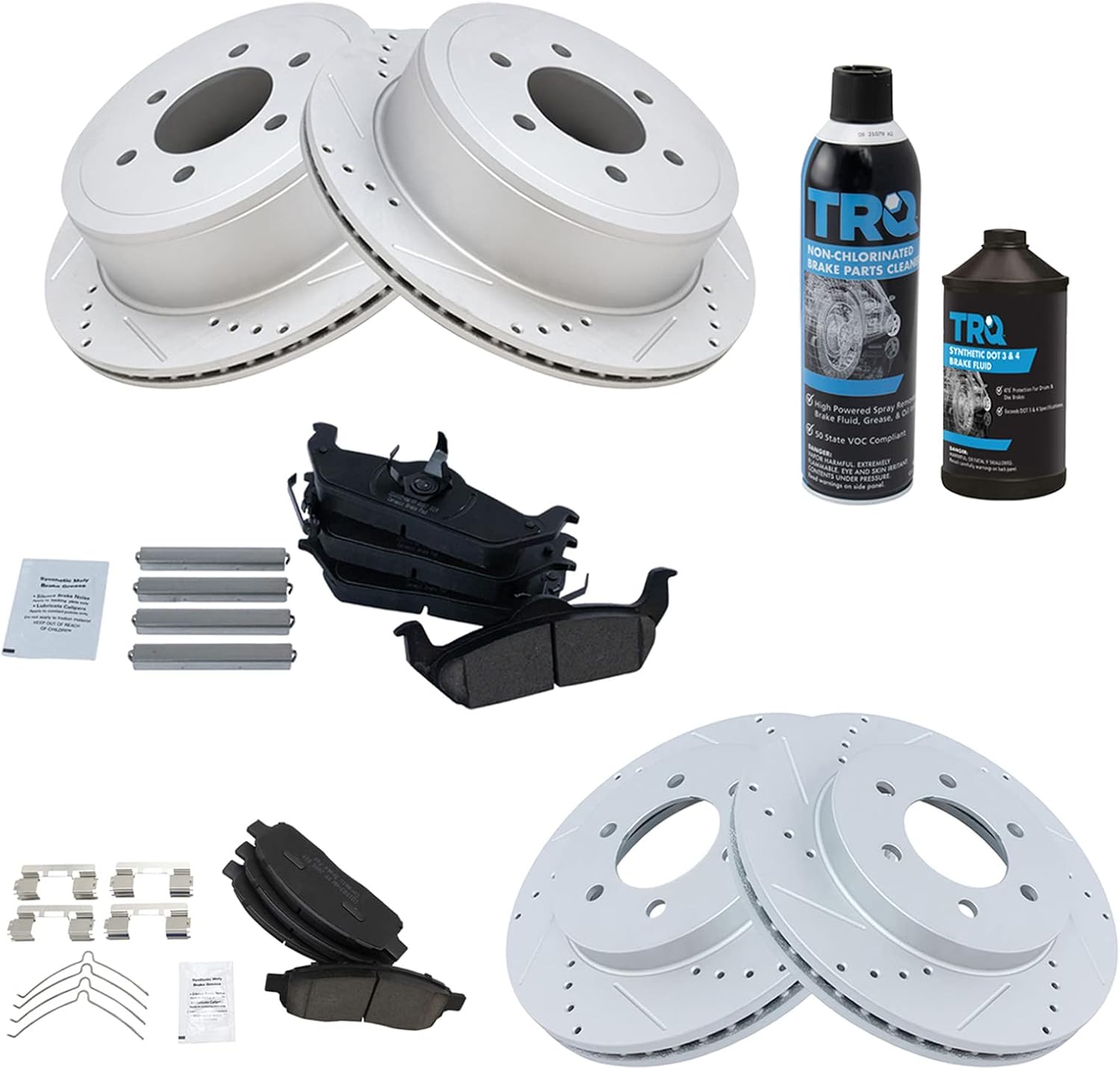 TRQ Performance Brake Pad & Rotor Kit for Ford F-150 2004-2008