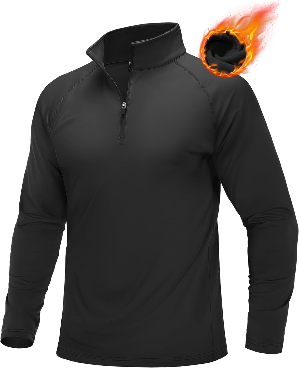 MAGCOMSEN Men's Fleece-Lined Quarter Zip Pullover