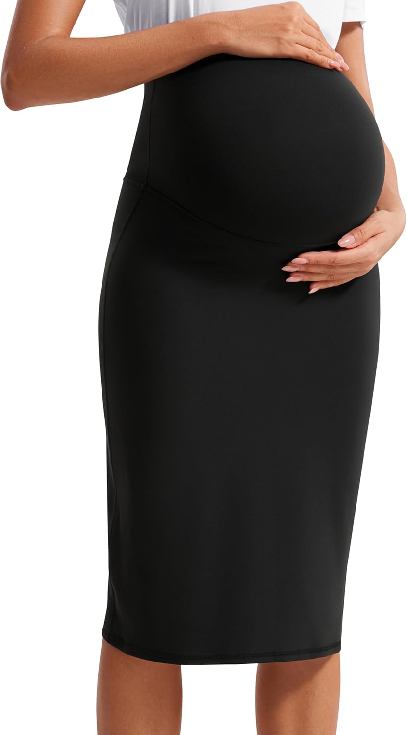 CRZ YOGA Maternity High Waist Split Skirt