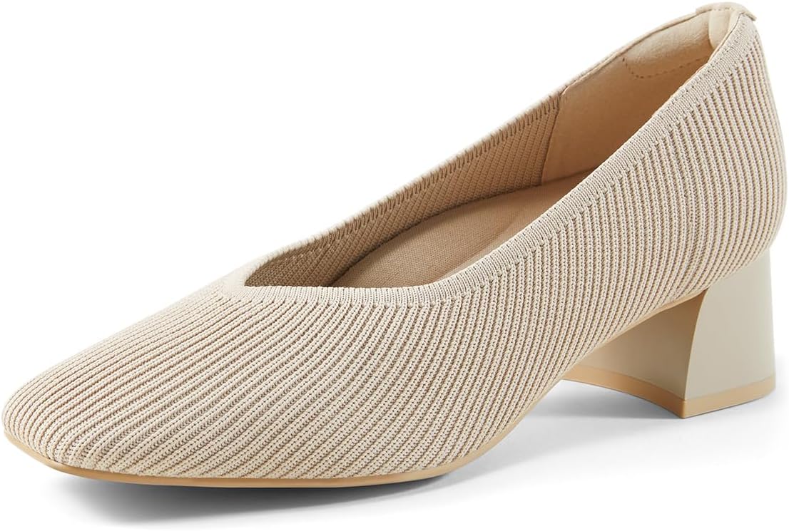 Arromic Women's Closed Toe Chunky Heels for Daily Wear