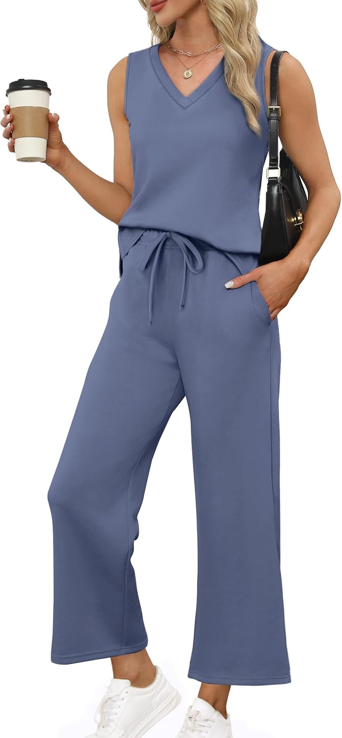 XIEERDUO Two Piece Sets for Women Summer Vacation Travel Outfits