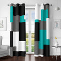 Teal 100% Blackout Curtains for Bedroom 96 inch Length Panels