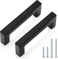 3 inch Black Cabinet Handles Stainless Steel Drawer Pulls - Modern
