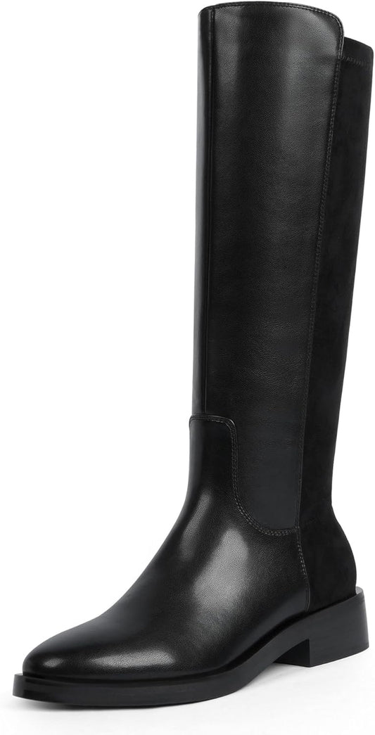 Modatope Knee High Boots for Women with Round Toe Design