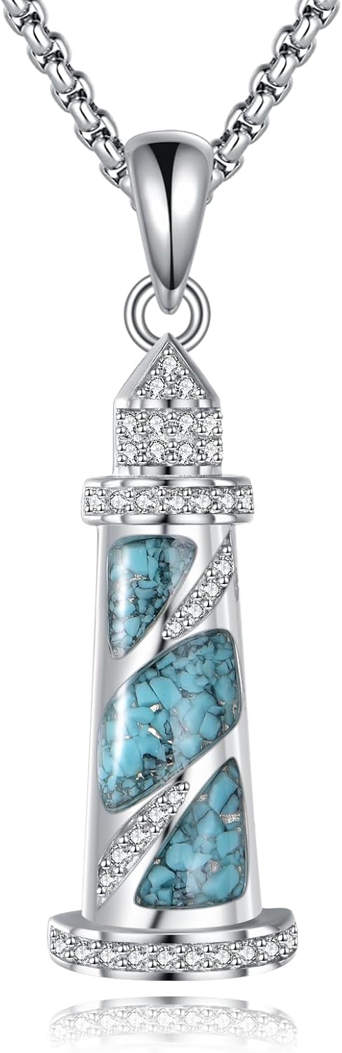 Sterling Silver Lighthouse Necklace: Timeless Birthday Gift!