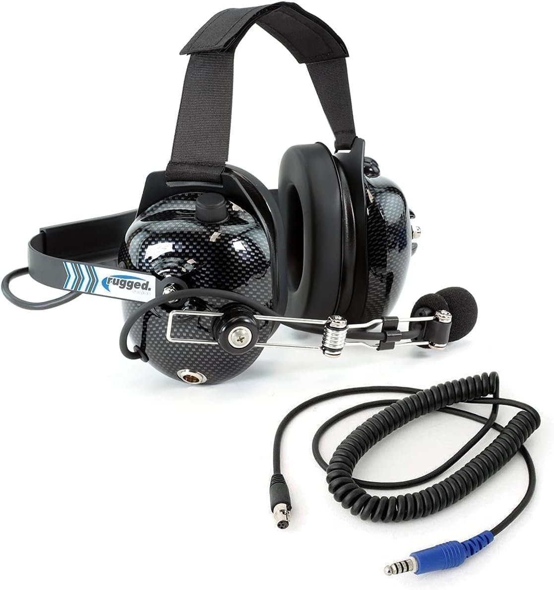 Rugged Radios Carbon Fiber Behind The Head Headset for Intercoms