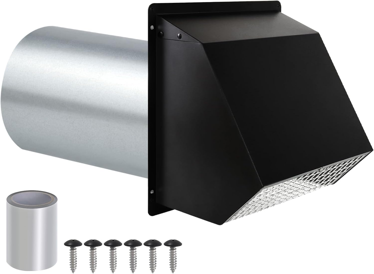 3 Inch Dryer Vent Cover with Screen and Damper for Exhaust